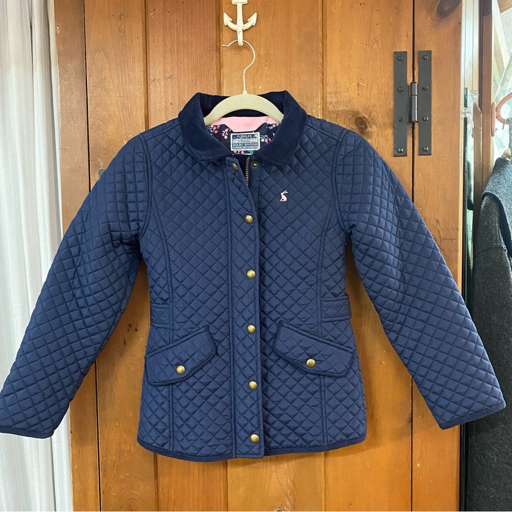JOULES Navy Quilted Jacket Girls 9-10Y NWT